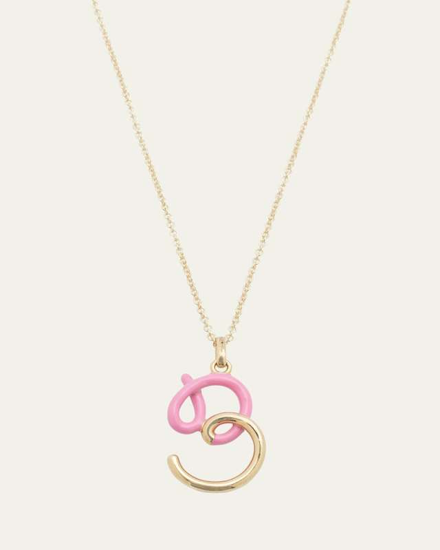 Enamel Letter Necklace