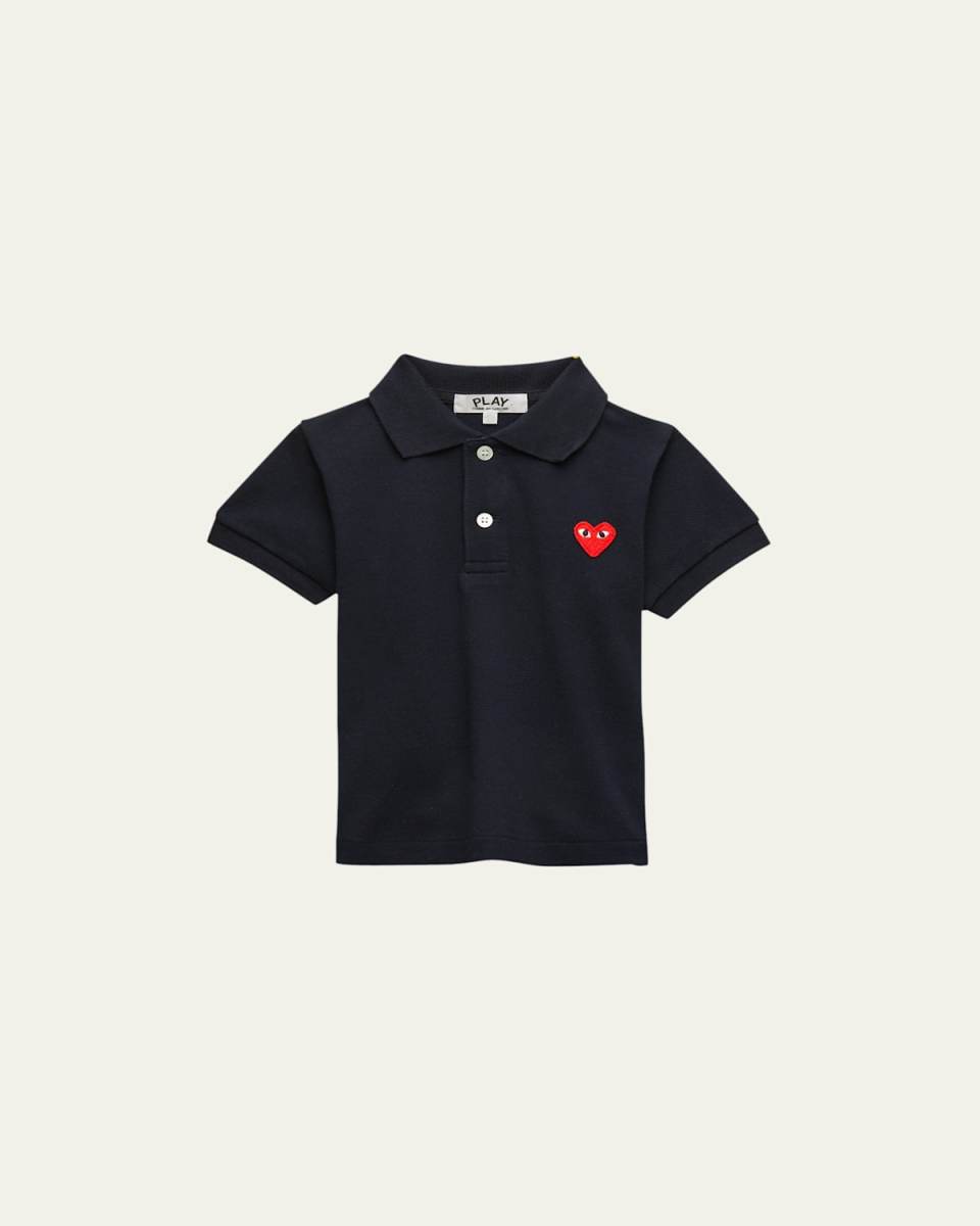 Kid's Heart Graphic Polo Shirt, Size 2-6