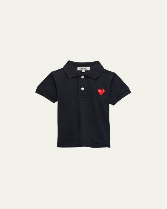 Kid's Heart Graphic Polo Shirt, Size 2-6