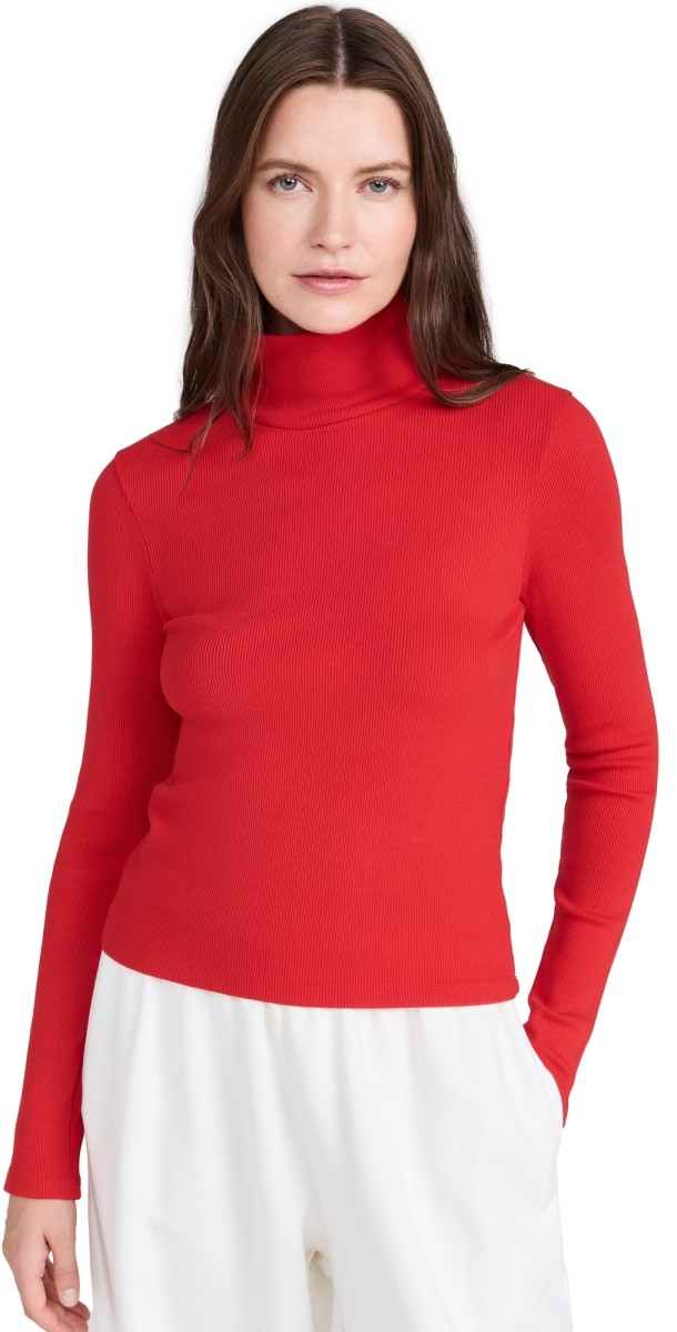 DONNI. The Rib Turtleneck Tomato