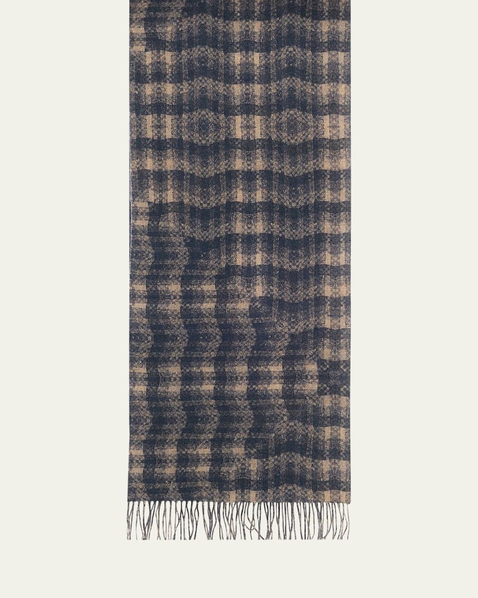 Kieve Cashmere Wool Double-Sided Scarf