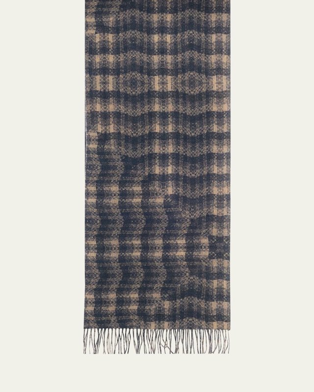 Kieve Cashmere Wool Double-Sided Scarf