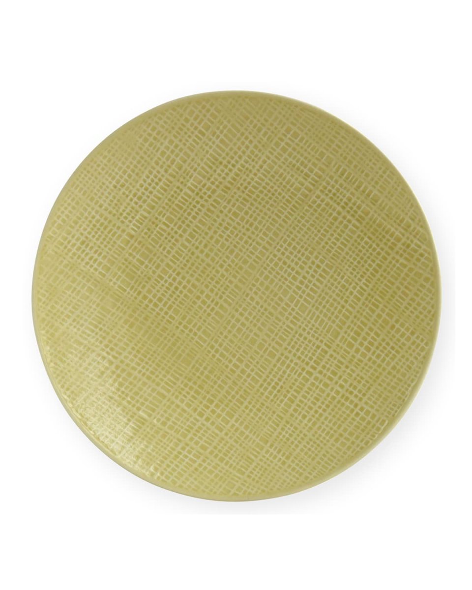 Organza Yellow Coupe Salad Plate