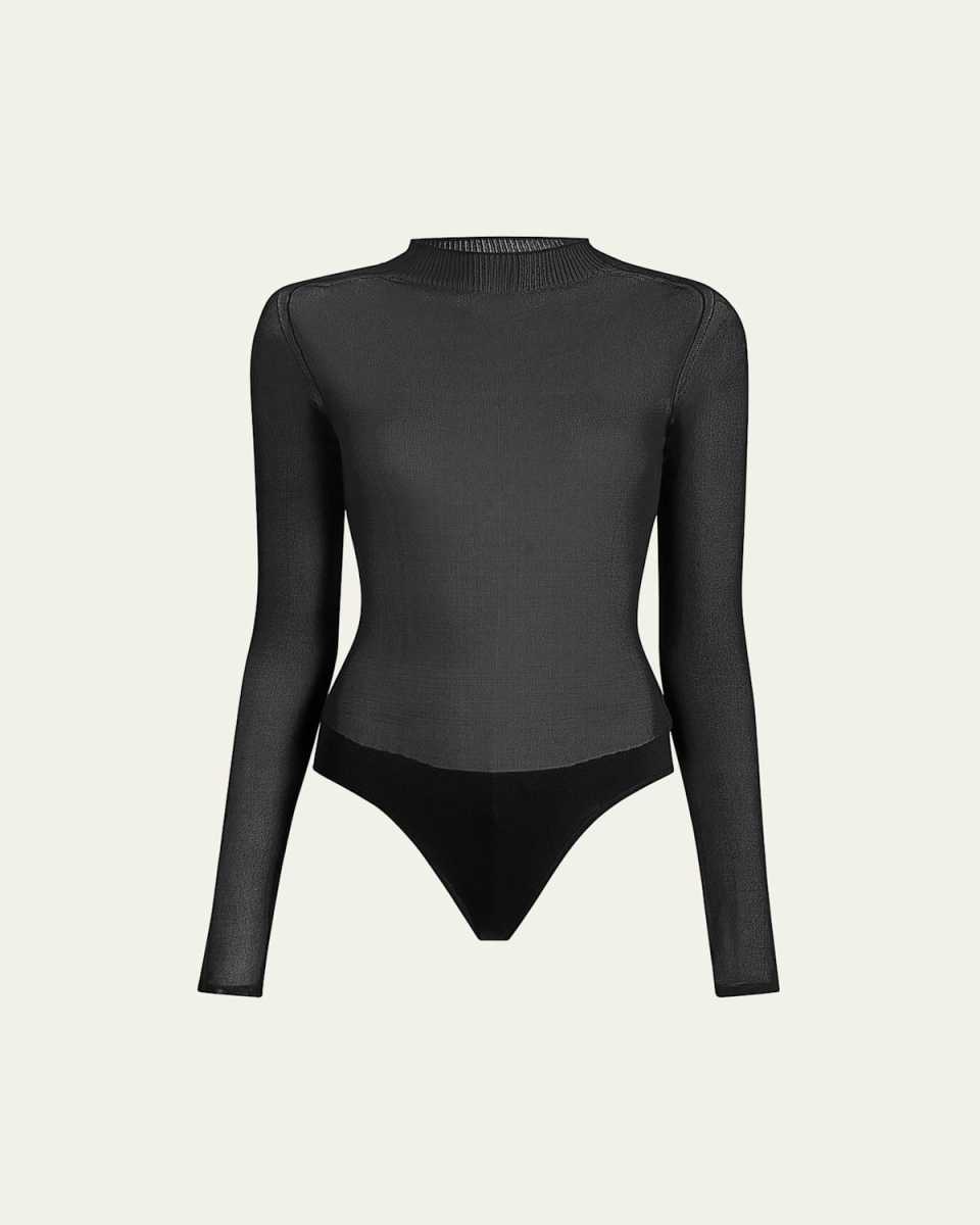 Enzo Knit Silk-Blend Bodysuit