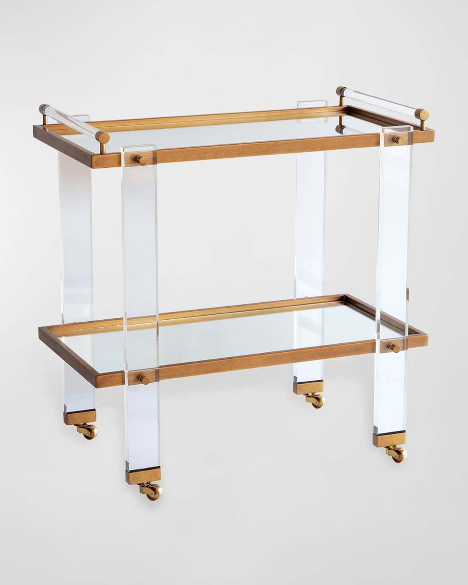 Tuscany Brass Bar Cart