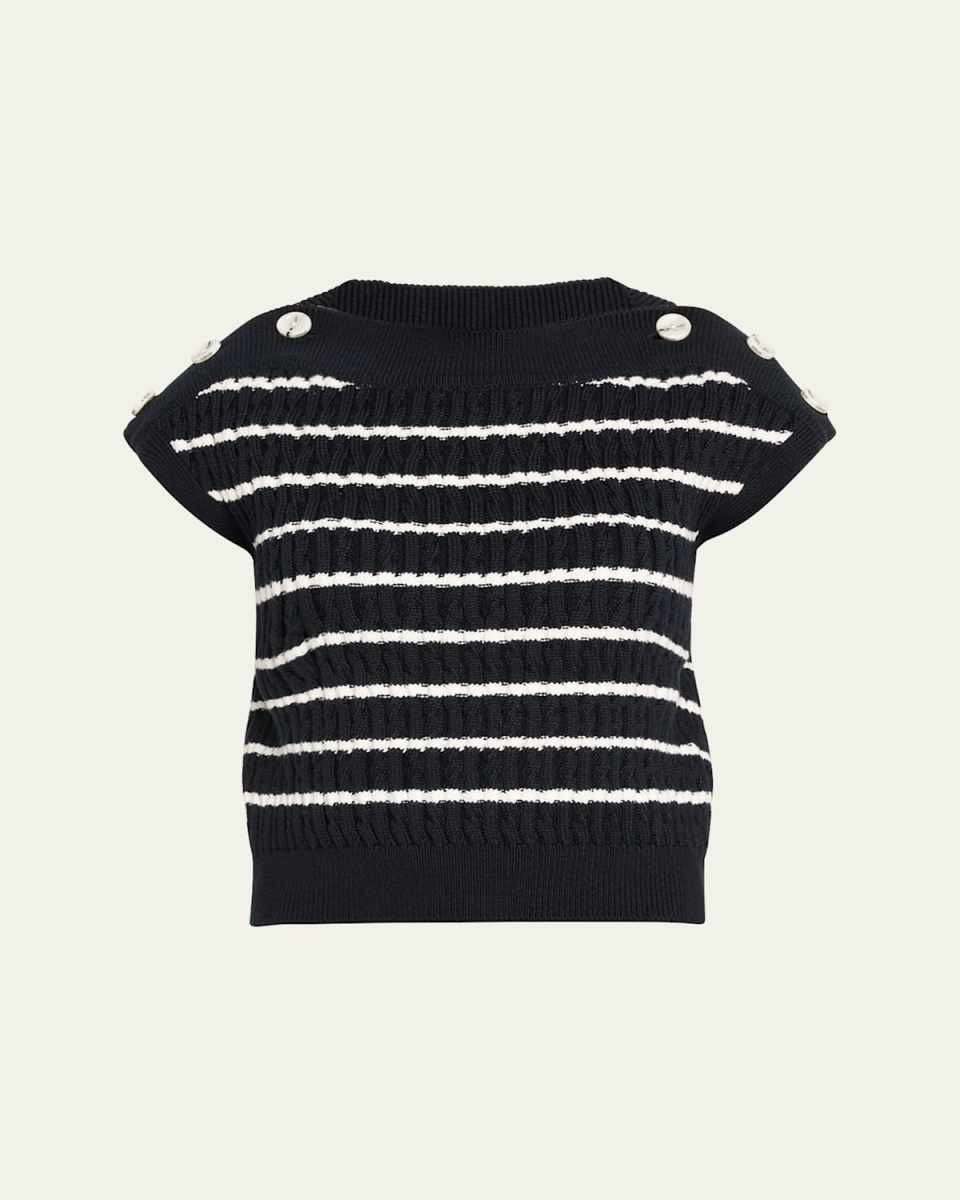 Portofino Knit Sweater with Button Detail
