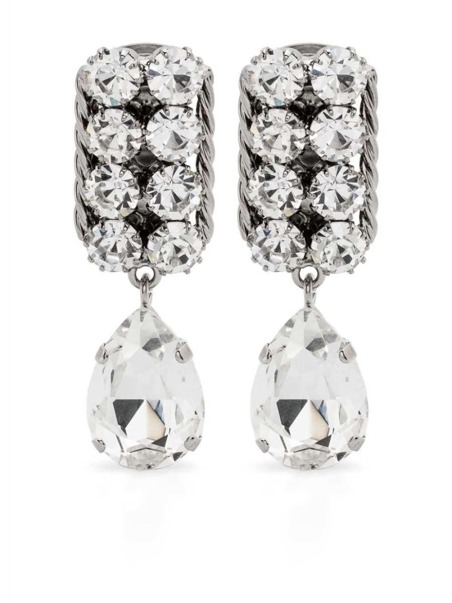 crystal-embellished drop earrings