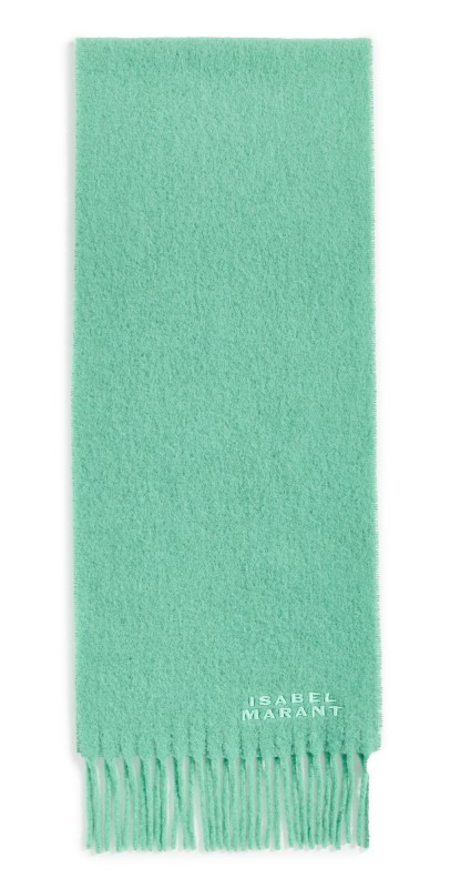 Isabel Marant Firny Fuzzy Alpaca Scarf Mint Green