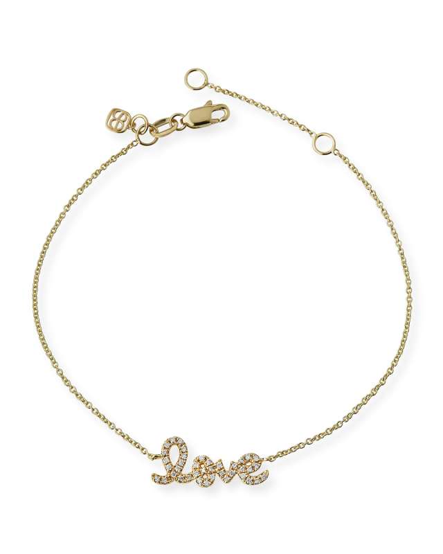 Small Yellow Gold Diamond Love Bracelet