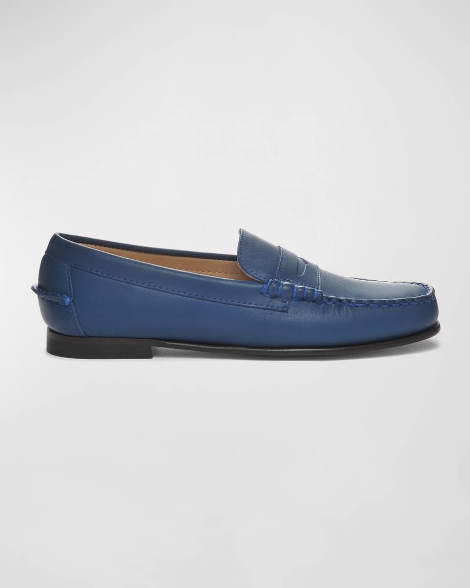 Danielle Pop Leather Penny Loafers