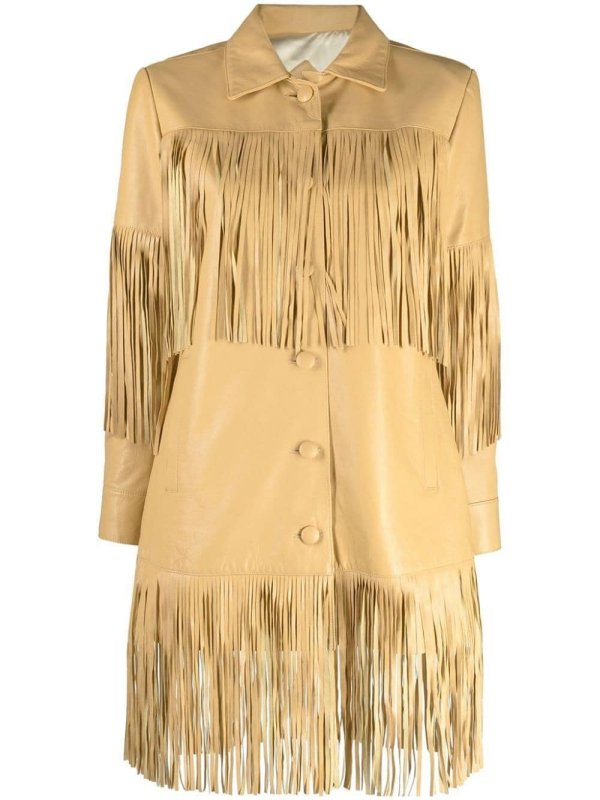 Reina fringed leather jacket