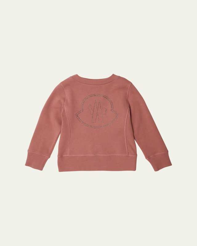 Girl's Embellished Bell-Logo Sweatshirt, Size 8-