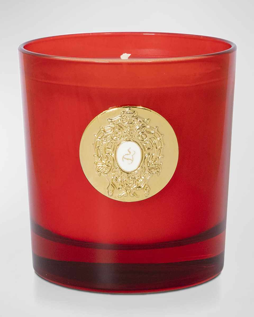 8.81 oz. Tempel Red Glass Candle