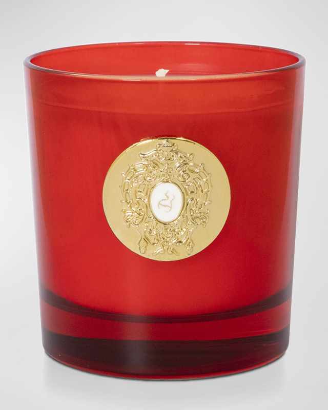 8.81 oz. Tempel Red Glass Candle