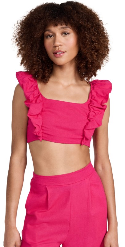 Peixoto Jocelyn Top Pomegranate Linen