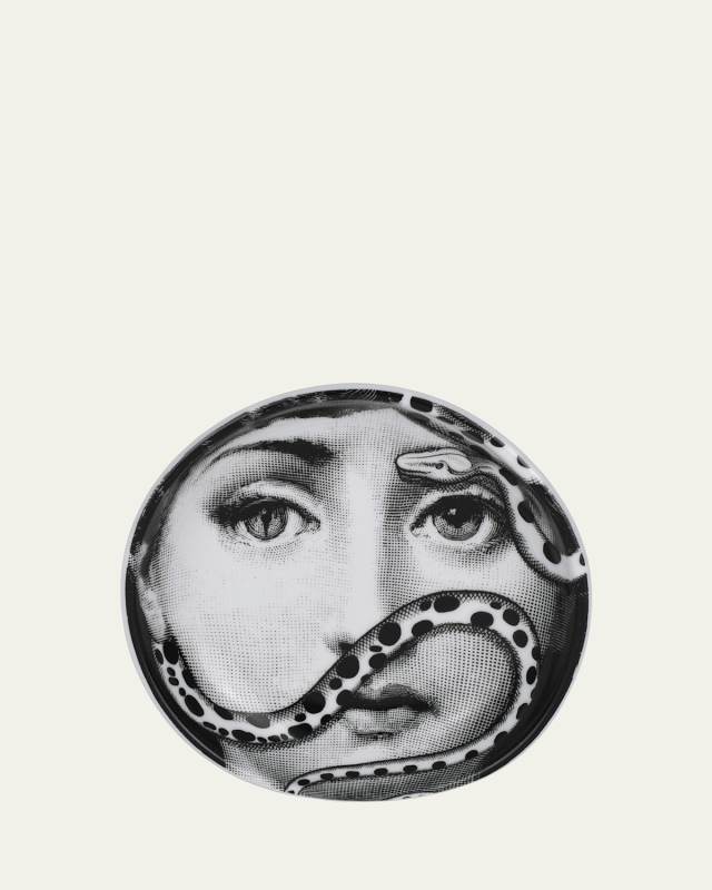 Round Ashtray Tema E Variazioni Snake over face