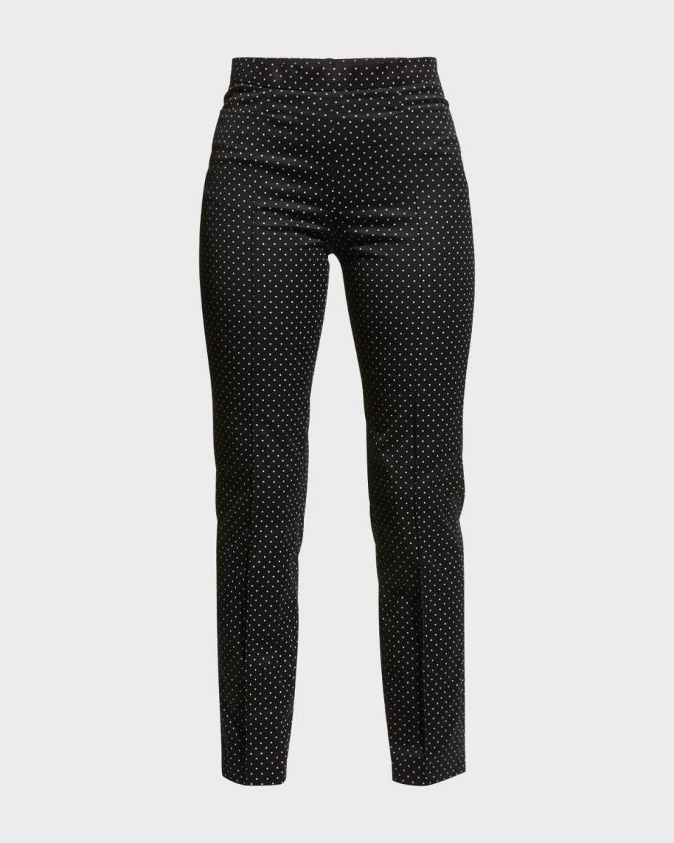 Franca Polka-Dot Stretch Polka-Dot Pants