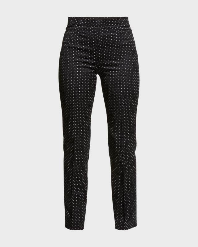 Franca Polka-Dot Stretch Polka-Dot Pants