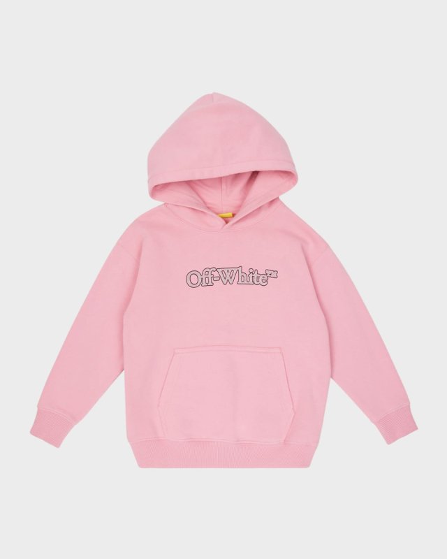Girl's Bookish Glitter Logo-Print Hoodie, Size 4-12