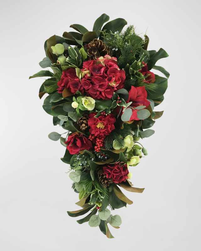 Floral Teardrop Door Spray