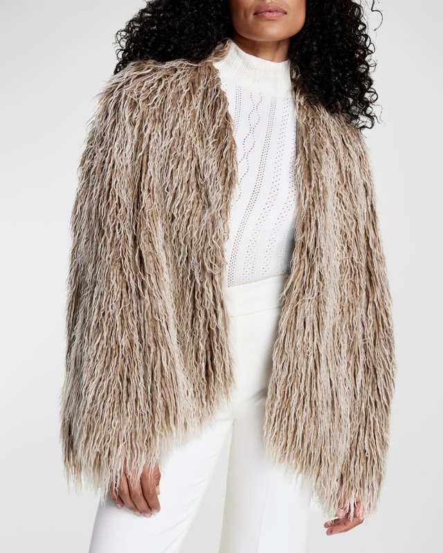 Faux Fur Swing Jacket