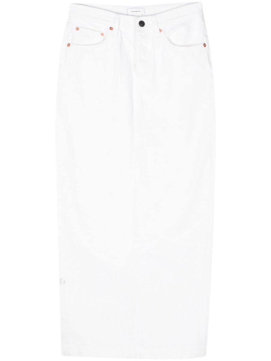 Denim Column maxi skirt