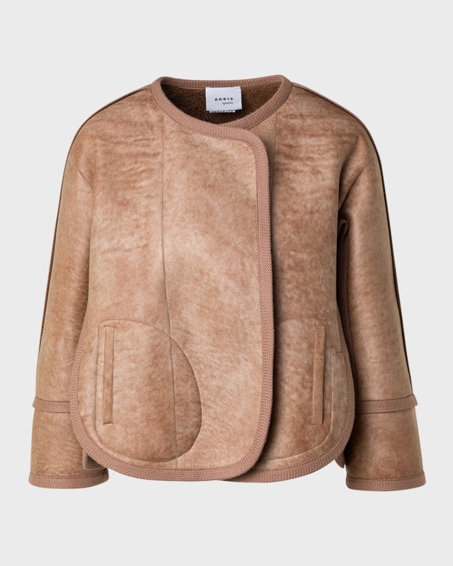 Reversible Lamb Shearling Short Jacket