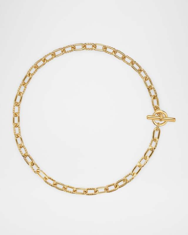 Madison Necklace with Toggle in 18K Gold, 8.5mm, 18"L