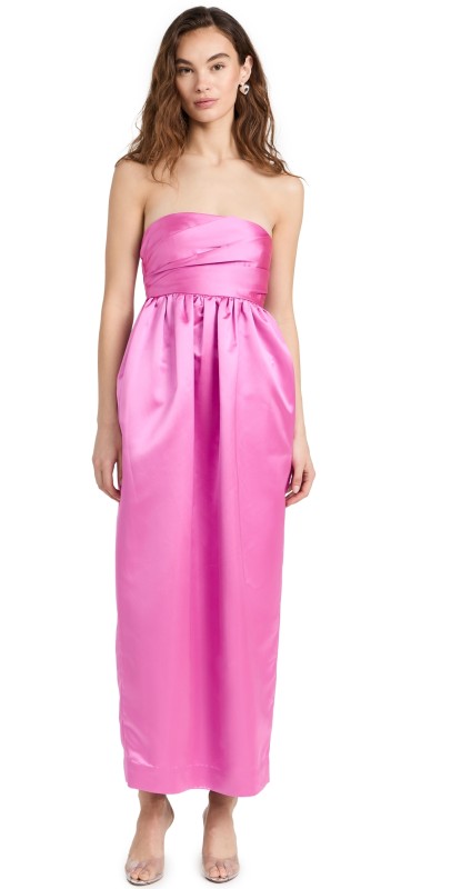 LoveShackFancy Luxie Dress Magenta