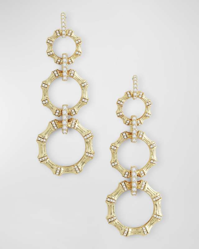 Bamboo Long Chain Earrings