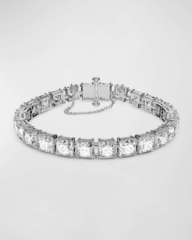 Millenia Rhodium-Plated Square-Cut Crystal Bracelet