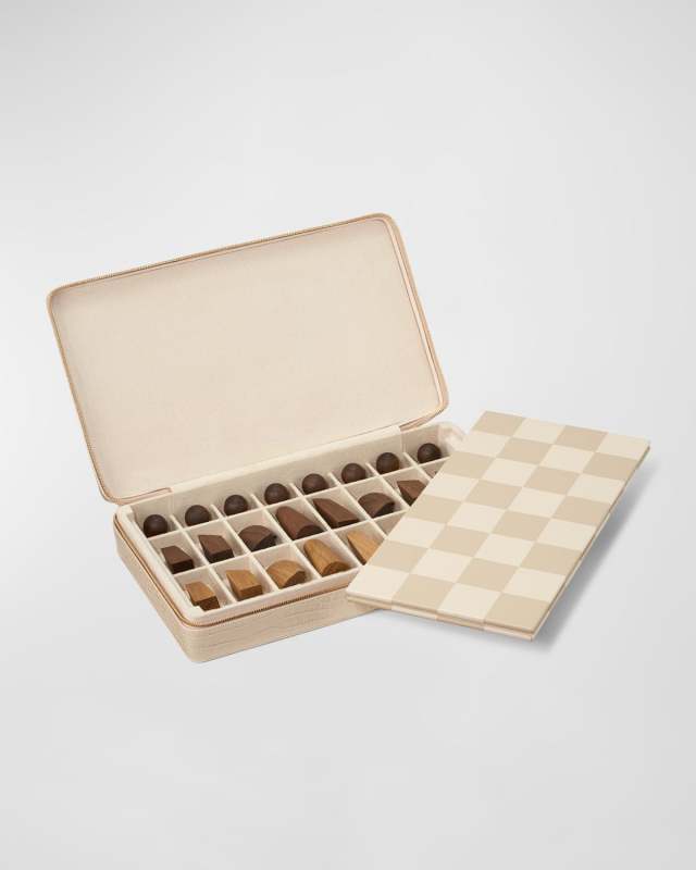 Enzo Leather Travel Chess Set