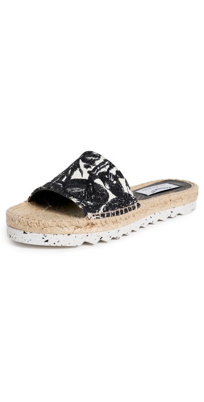 Stella McCartney Gaia Embroidered Mushroom Slides Mushroom