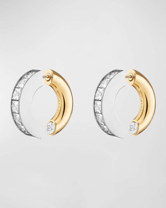 Lola Two-Tone Hoop Earrings