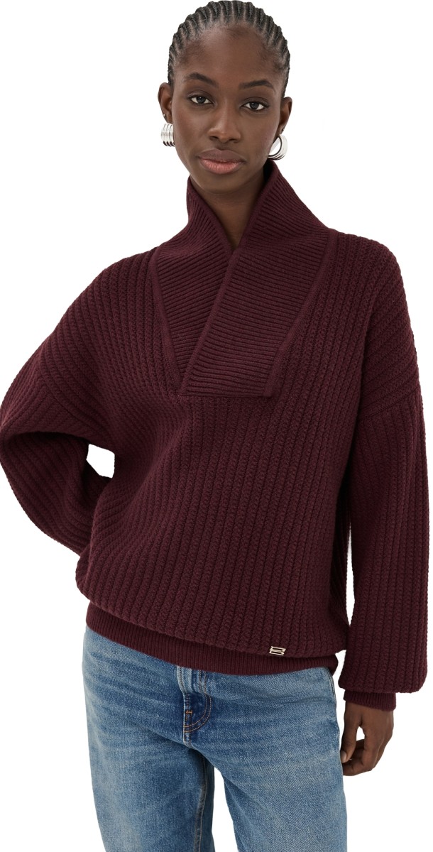 Victoria Beckham Shawl Neck Sweater Port