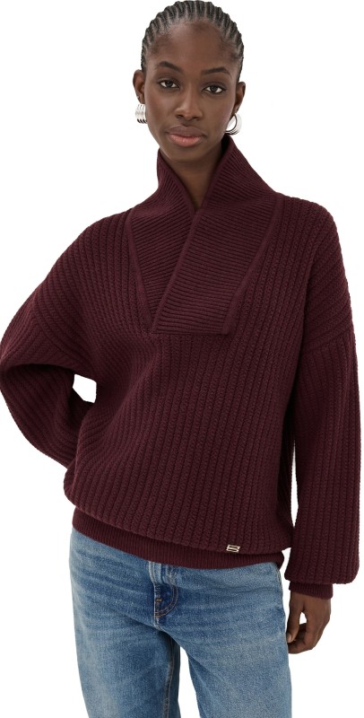 Victoria Beckham Shawl Neck Sweater Port