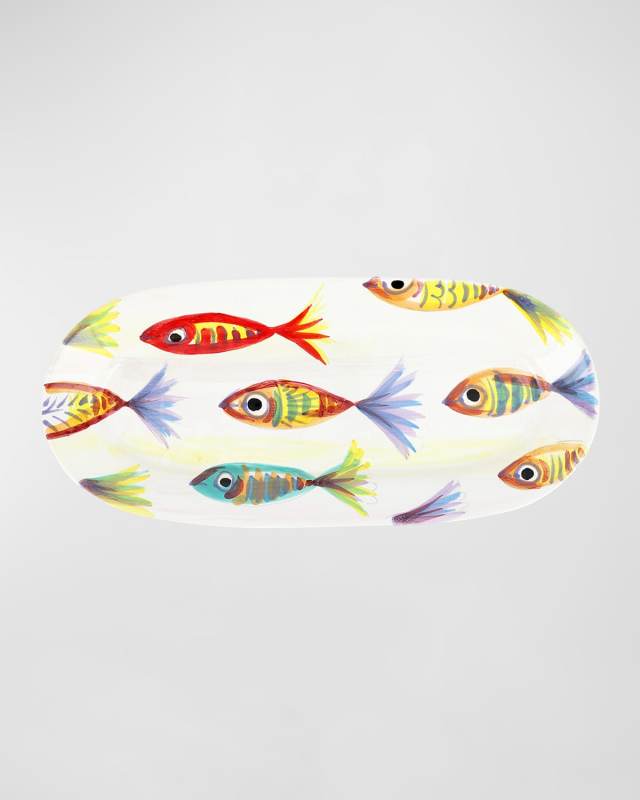 Pesci Colorati Small Oval Platter