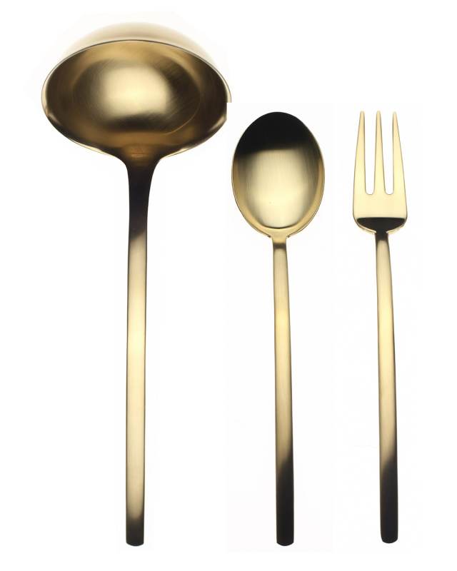 Due Ice Oro 3-Piece Serving Set