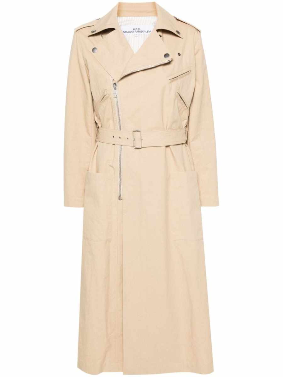 cotton-blend maxi trench coat
