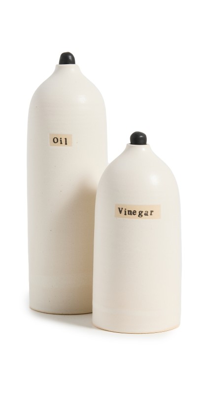 dumæ Tuscany Oil and Vinegar Bottle Set Blanc