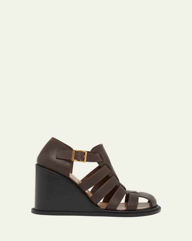 Campo Leather Wedge Fisherman Sandals