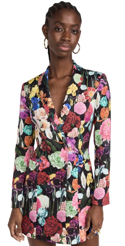 alice + olivia Latoya Blazer Mini Dress Botanical Garden