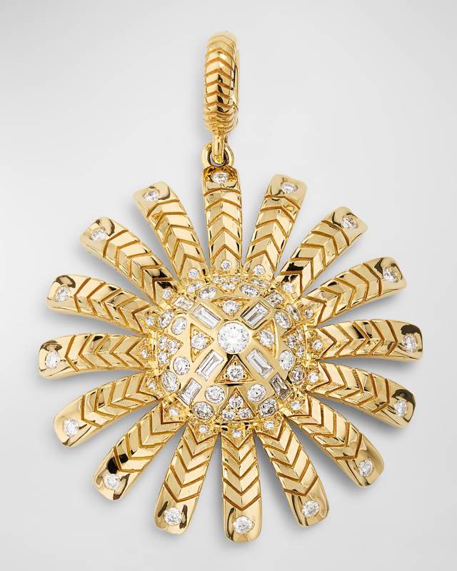 Chubby Sunflower Diamond Pendant