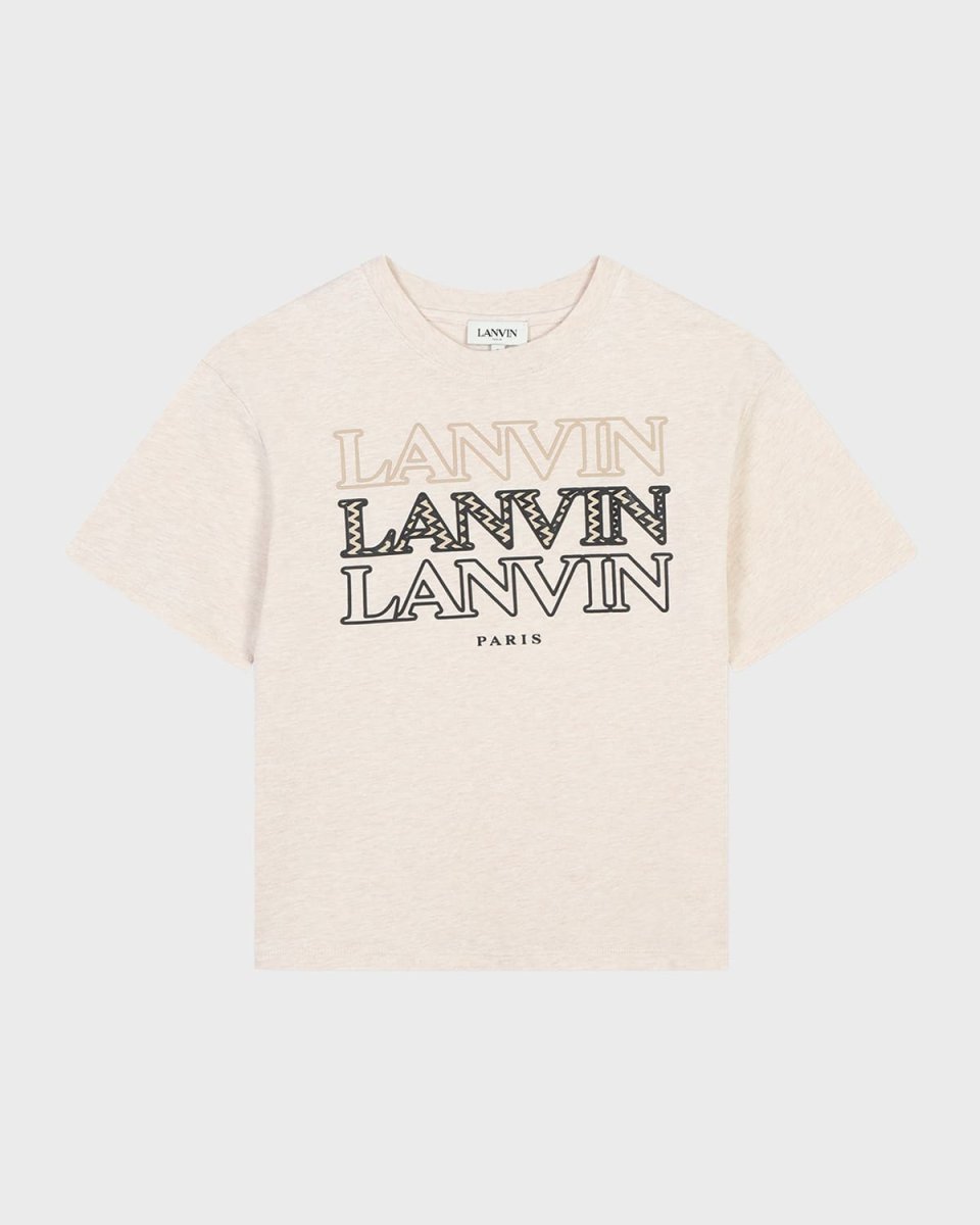 Girl's Triple Logo-Print T-Shirt, Size 8-14