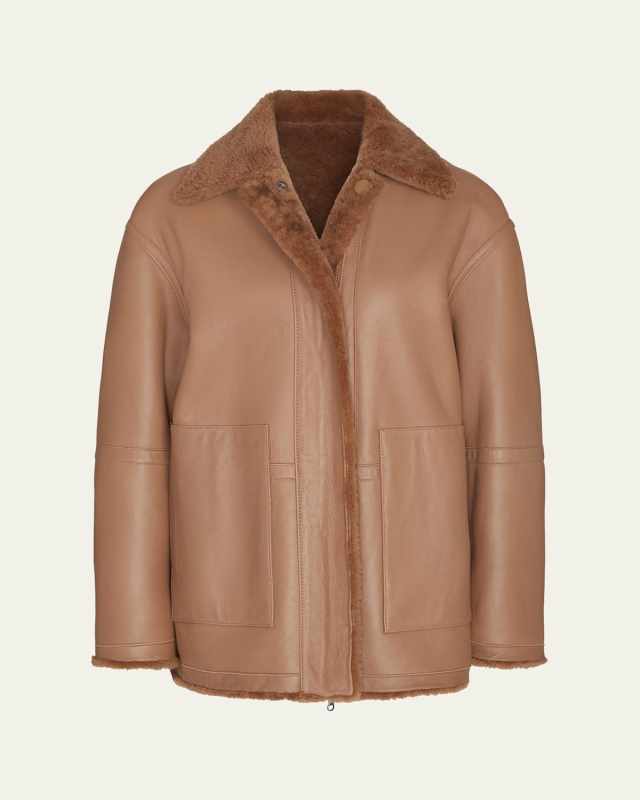 Reversible Lamb Shearling Plush Jacket