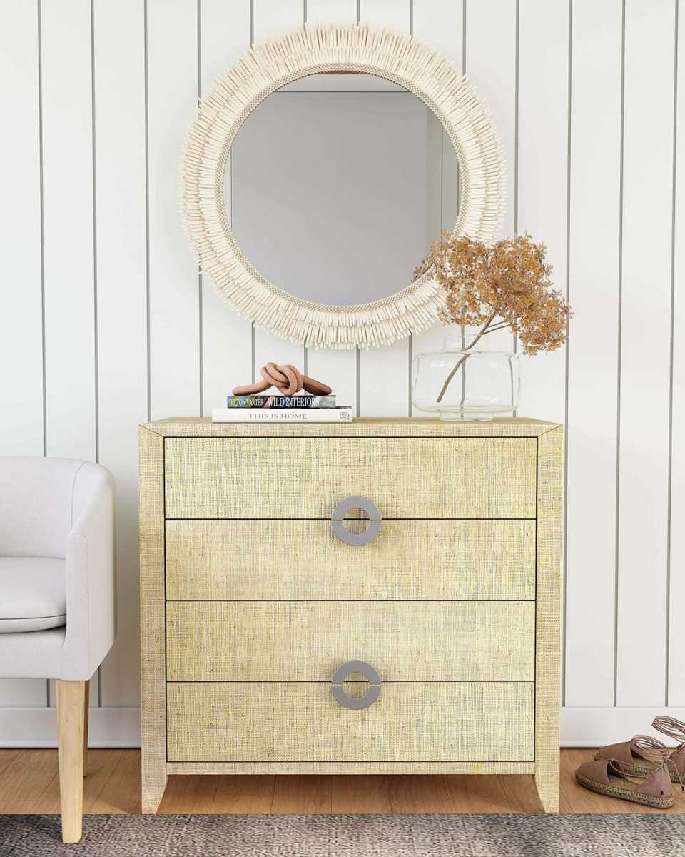 Raffia 4 Drawer Accent Chest