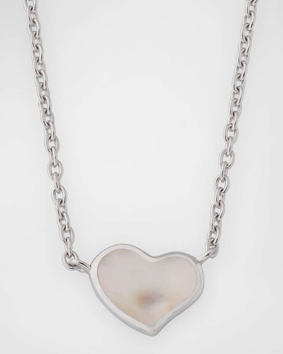 Mother-of-Pearl Single Heart Necklace