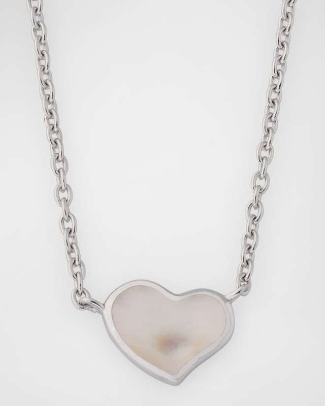 Mother-of-Pearl Single Heart Necklace