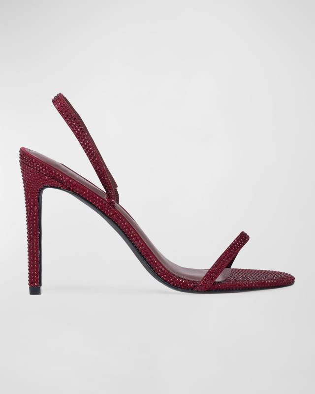 Crystal Stiletto Halter Sandals