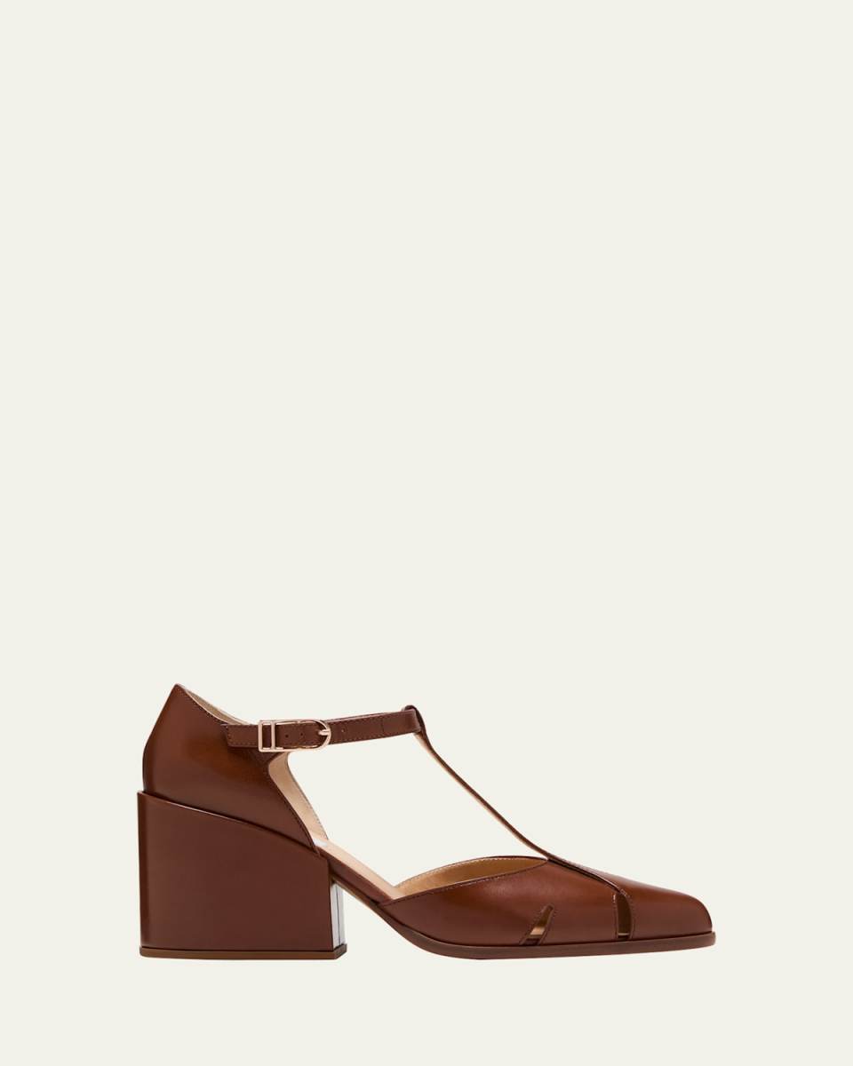 Hawes Leather T-Strap Pumps